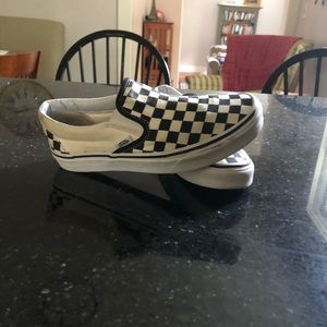 Checkerboard Slip On Vans